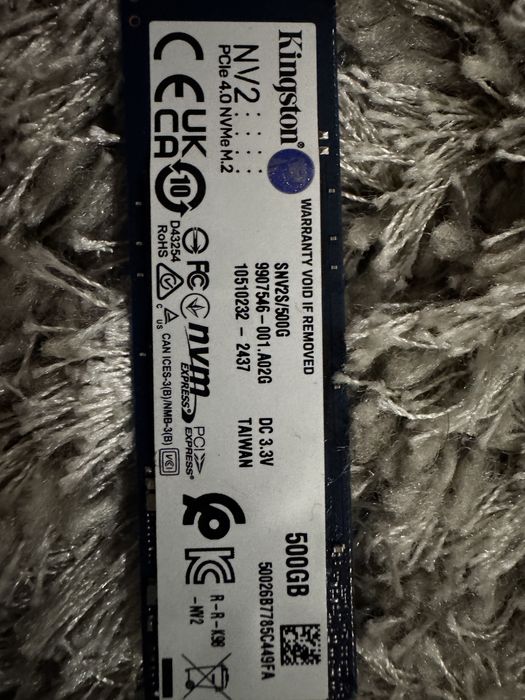 SSD Kingston NV2 500GB PCI Express 4.0 x4 M.2 2280