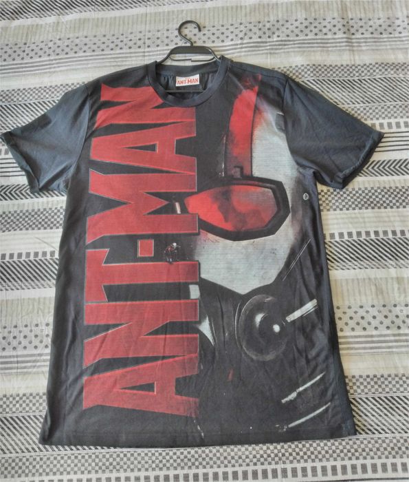 Мъжка Черна Тениска Marvel Ant-Man Размер L Къс Ракав T-Shirt Avengers