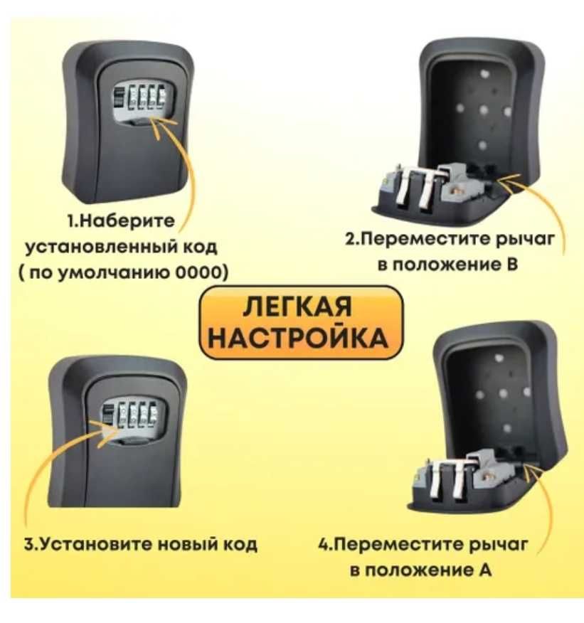 Мини сейф ключница настенный