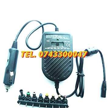 Incarcator Universal Pentru Laptop Pentru Auto Alimentare La 12v