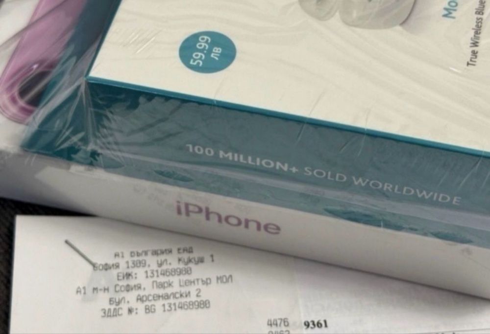 ЗАПЕЧАТАН 128GB iPhone 16 tTec MODE А1 Гаранция 2027г. Pink / Розов