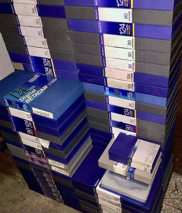 Casete profesionale Sony BetacamSP, DigiBeta, DVCAM, HDCAM, MinDv