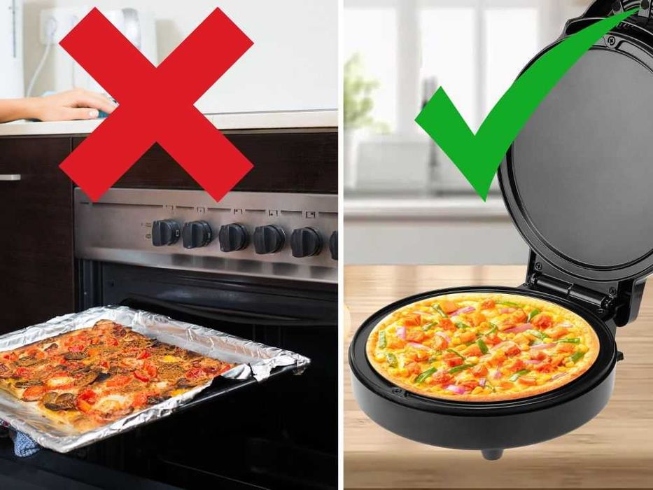 Cuptor electric pizza 1000W invelis antiaderent coacere rapida acasa