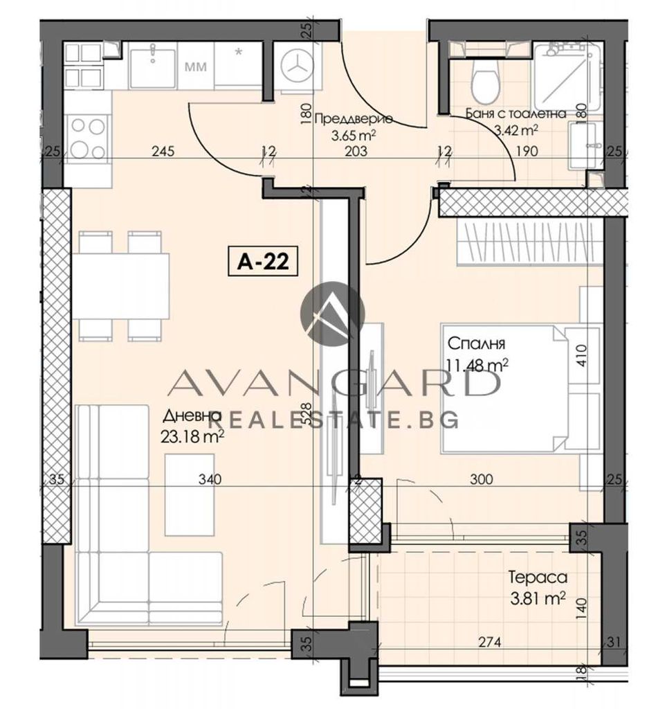 Продава се Двустаен апартамент в Пловдив, Кършияка - 66 кв.м за 1135 €/кв.м - Снимка #2