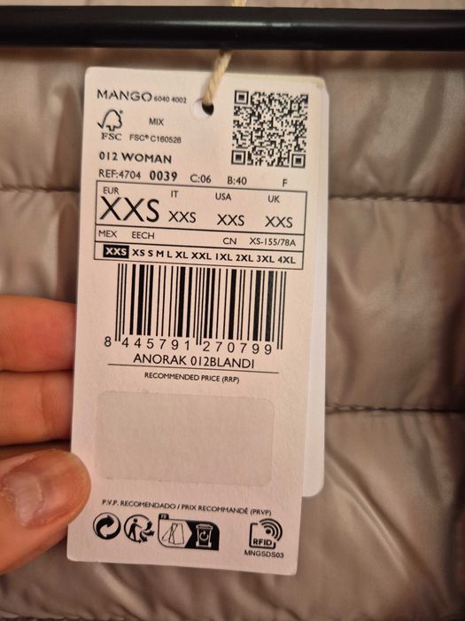 Geaca gri Mango xxs