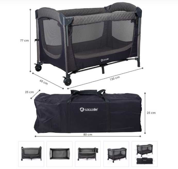Patut co-sleeper Coccolle Insieme – Greystone ca nou