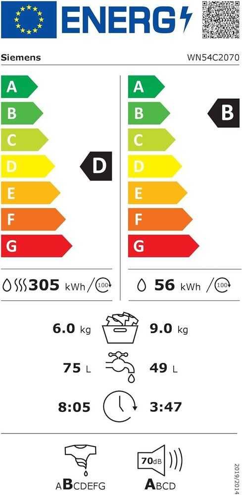 Пералня със сушилня SIEMENS WN54C2070