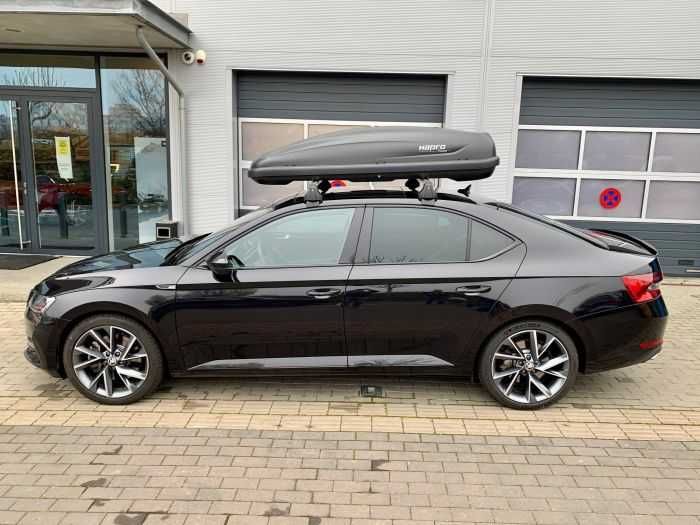 Багажник тип автобокс HAPRO Traxer 5.6 Anthracite за автомобил