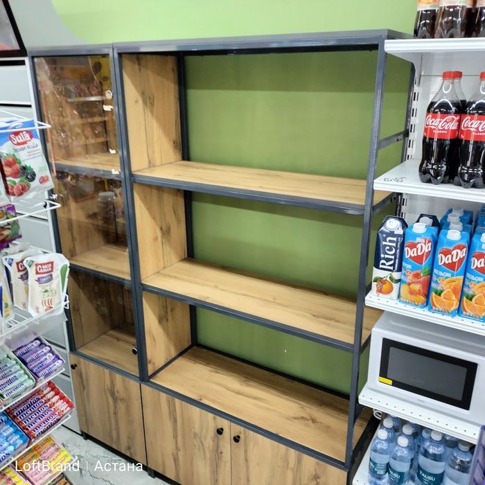 Изготовление стеллажей для алкогольных продукции. Лофт