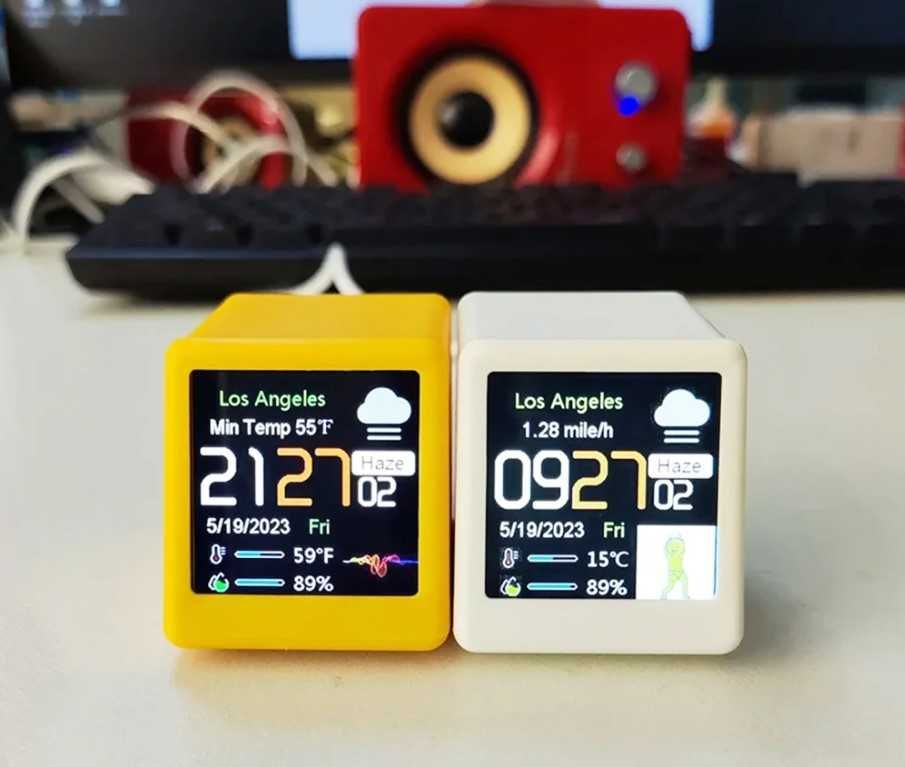 Statie Meteo Inteligenta , Wifi, Afisaj Digital, Galben sau alb