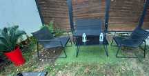 Set de gradina, 3 piese si masuta