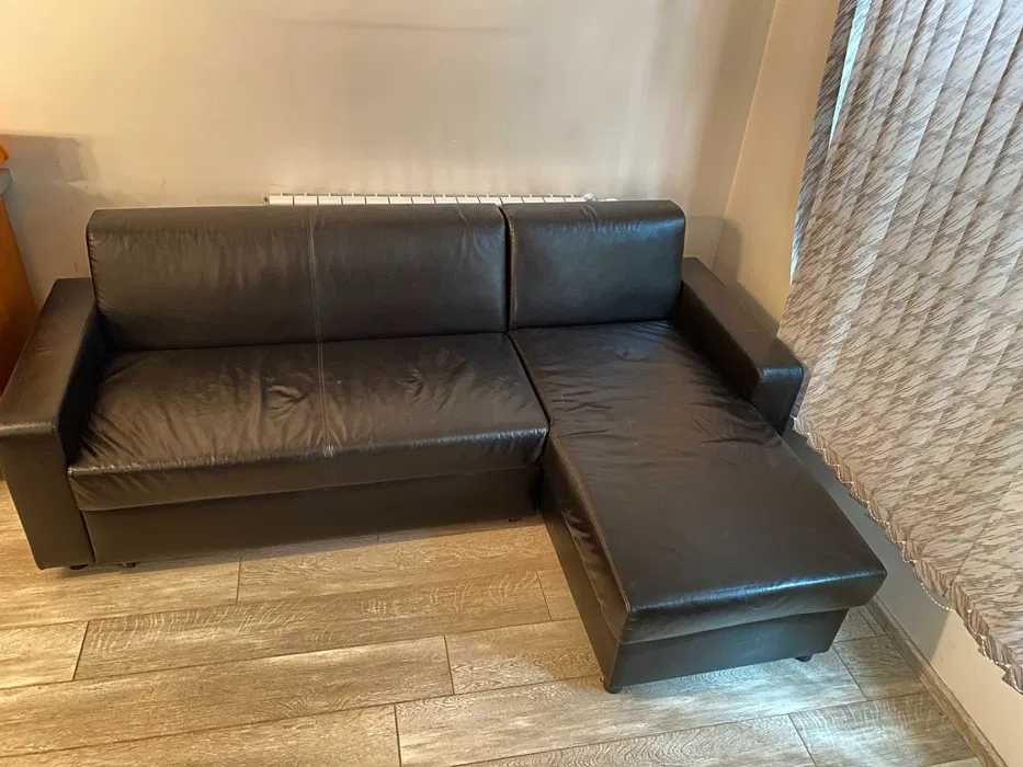 Диван разтегателен, еко кожа, 230см/150см