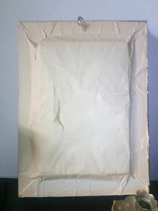 Superb tablou tema CONTESA GOTICA, pictura in ulei,semnat,rama masiva