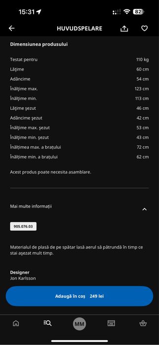 Scaun Birou Ikea Huvudspelare