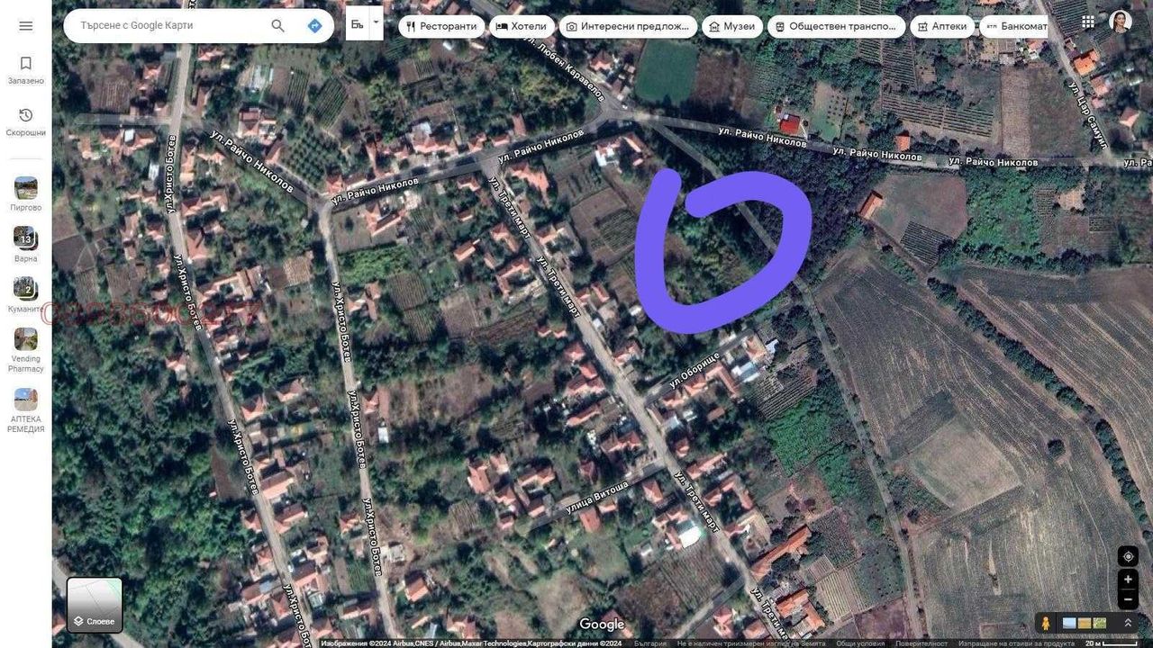 Продава се Парцел в с. Приселци, Област Варна - 470 кв.м за 12 €/кв.м - Снимка #2