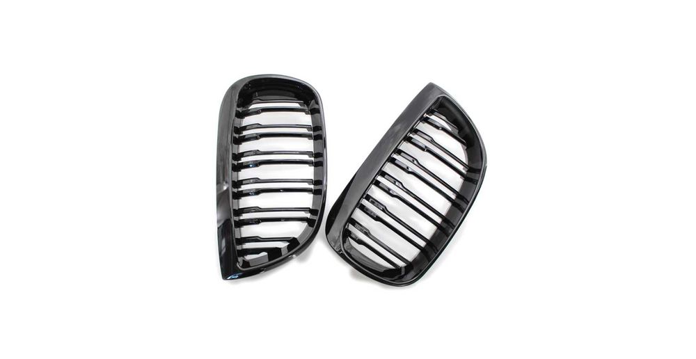Set 2 grile duble, negru lucios, M Design pentru BMW E81 E87 NFL