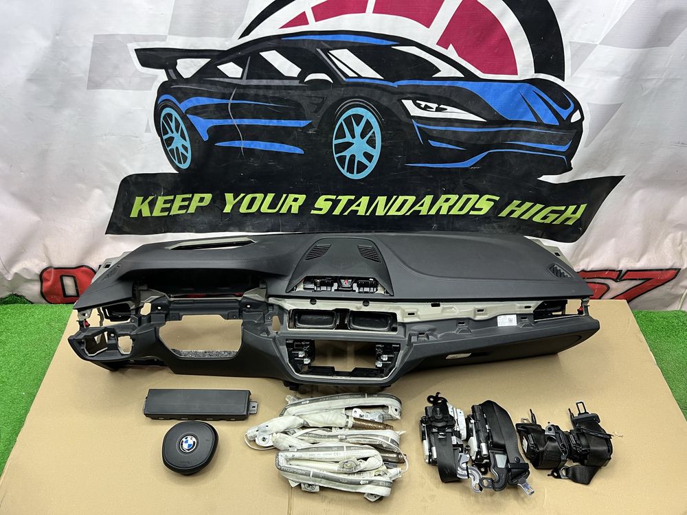 Bmw Seria 5 G30 G31 F90 Plansa Bord Piele Kit Airbag Volan Pasager