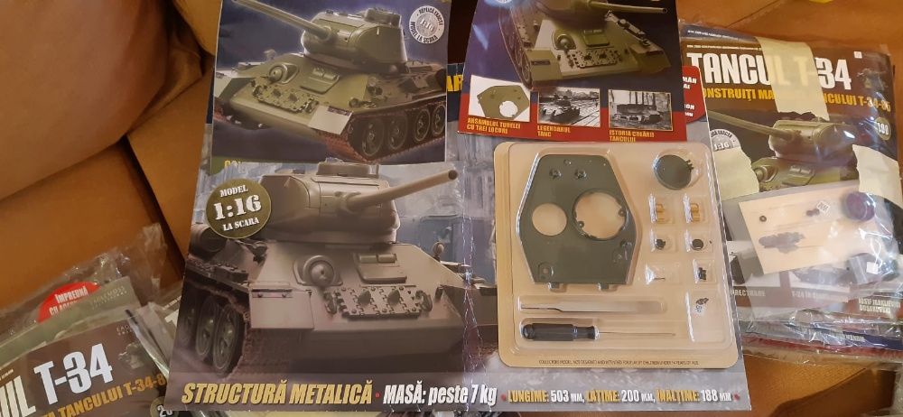 Macheta Tanc T-34 1:16 toate revistele sigilate de la 1 la 130