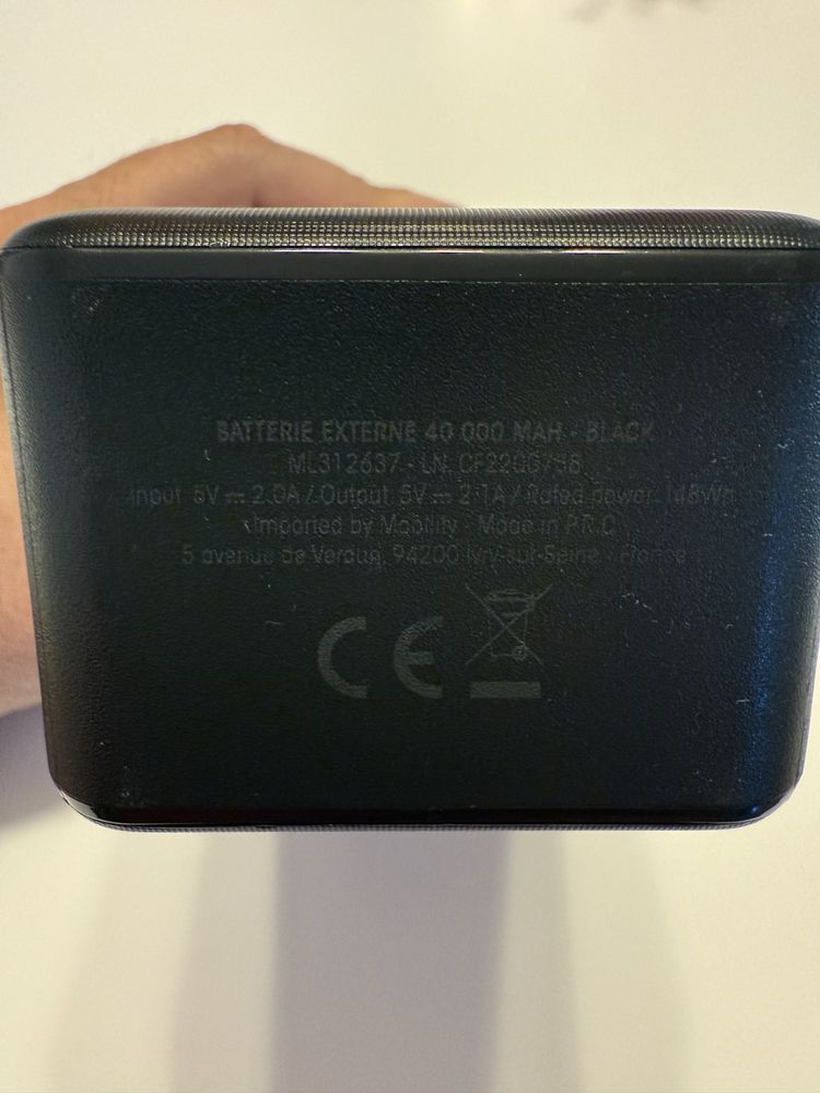 Powerbank Mobility Lab 40.000mAh , 148Wh, afisaj, maner, lanterna