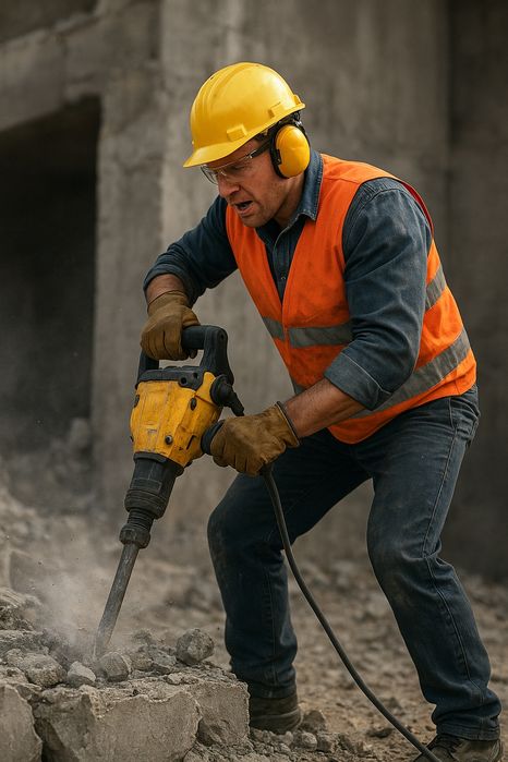 Демонтажные работы отбойным молотком