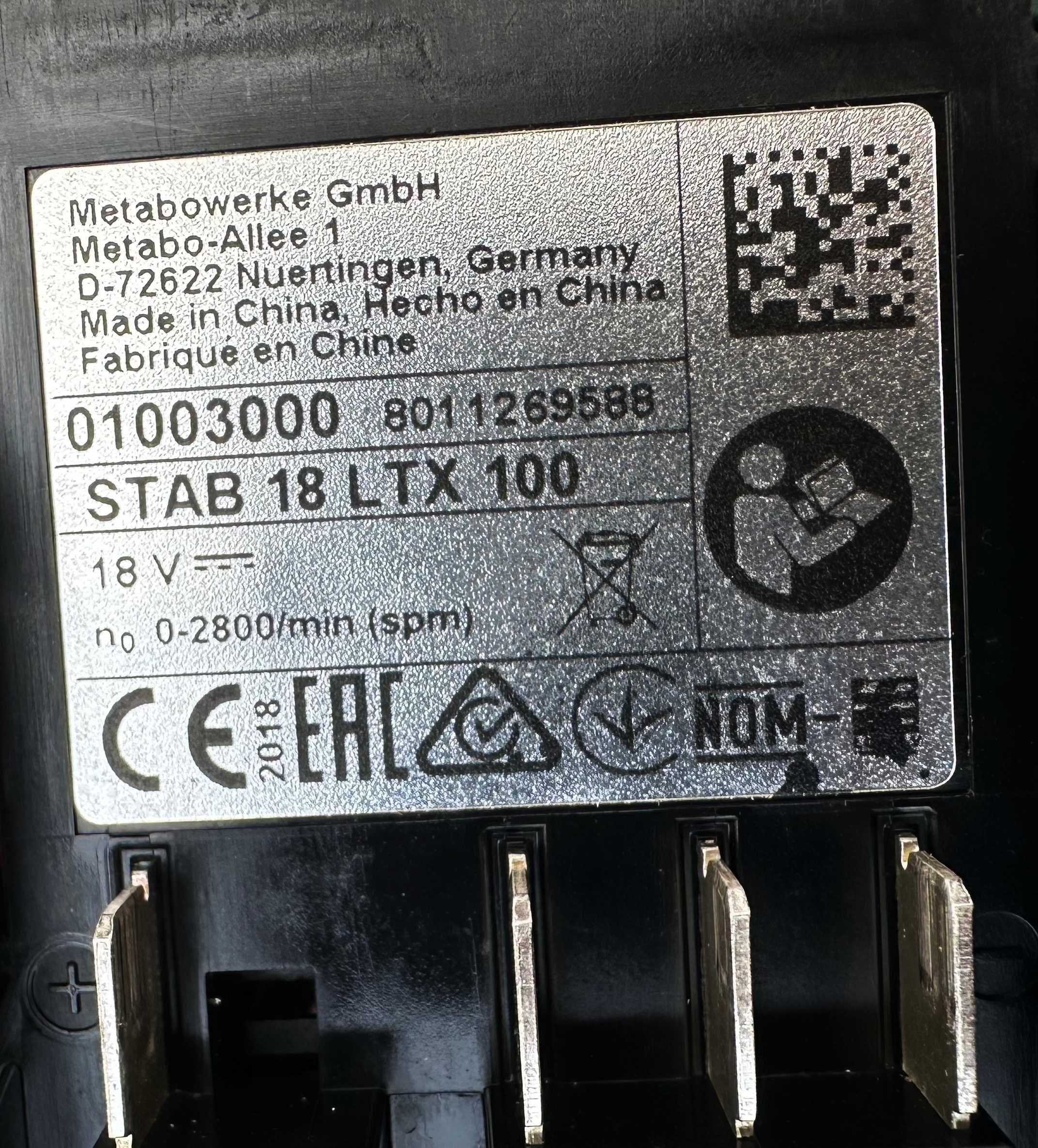METABO STAB 18 LTX 100 - Акумулаторен прободен трион 18V