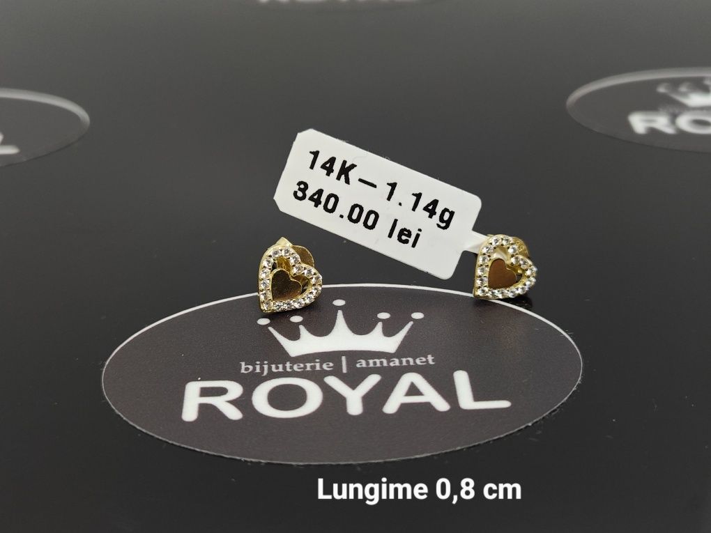 Bijuteria Royal: Cercei aur 14k/1.14 gr