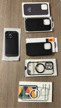 Huse Iphone 14 pro! Spigen, Leather case, Magsafe