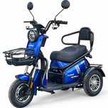Двуместна електрическа триколка PUDDING PRO 1800W, Синя Перла
