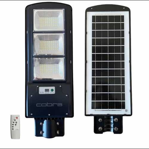 COBRA LED соларна лампа,  сензор за движение и фотоклетка