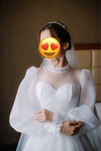Легкое воздушное свадебное платье на прокат