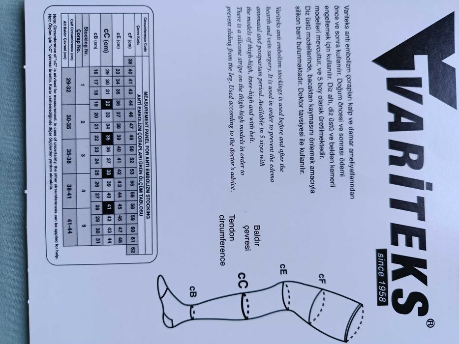 ciorapi compresivi Variteks cod 909 alb marimea 4, 18/24 mmHg