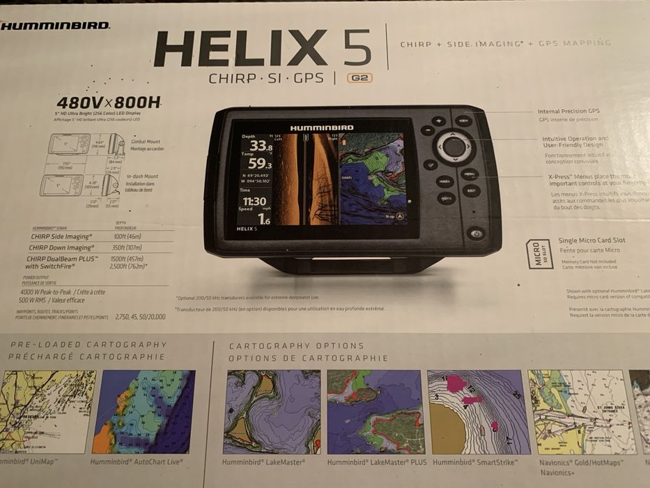Sonar pescuit HUMMINBIRD Helix 5 CHIRP SI GPS G2