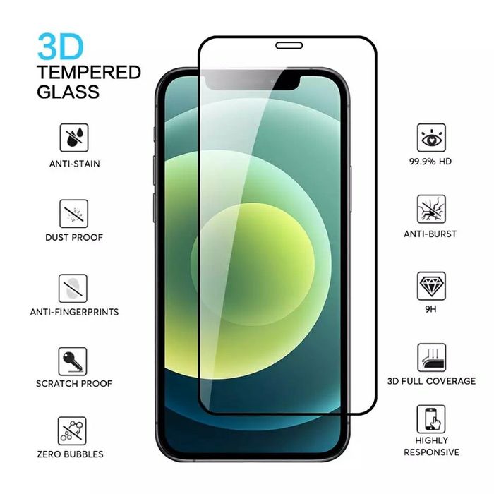 5D Стъклен протектор за Apple iPhone 12 / 12 Pro / 12 Mini / 13 Max