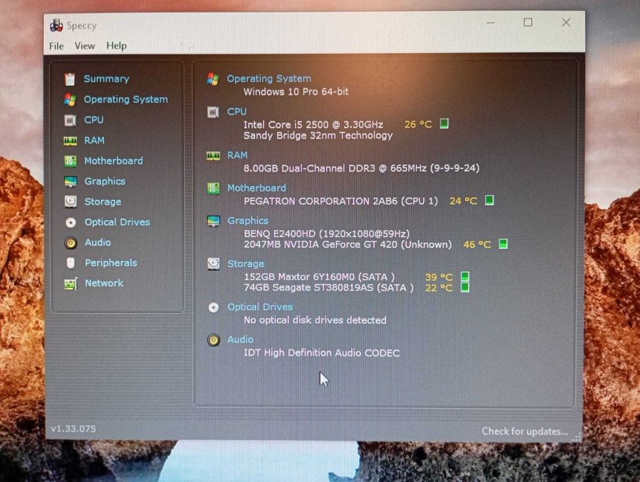 Pc gaming Intel Core i5 2500 3,30 GHz