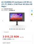 Monitor LG UltraFine 31.5 4K NOU