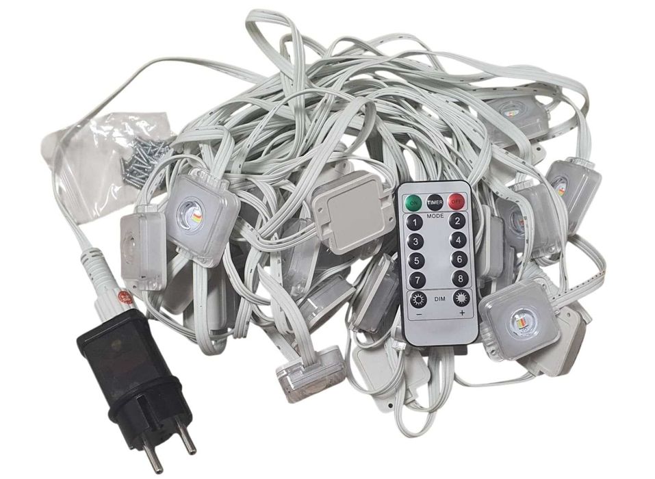 Instalatie permanenta streasina cu 20 led-uri pixel impermeabila 15m