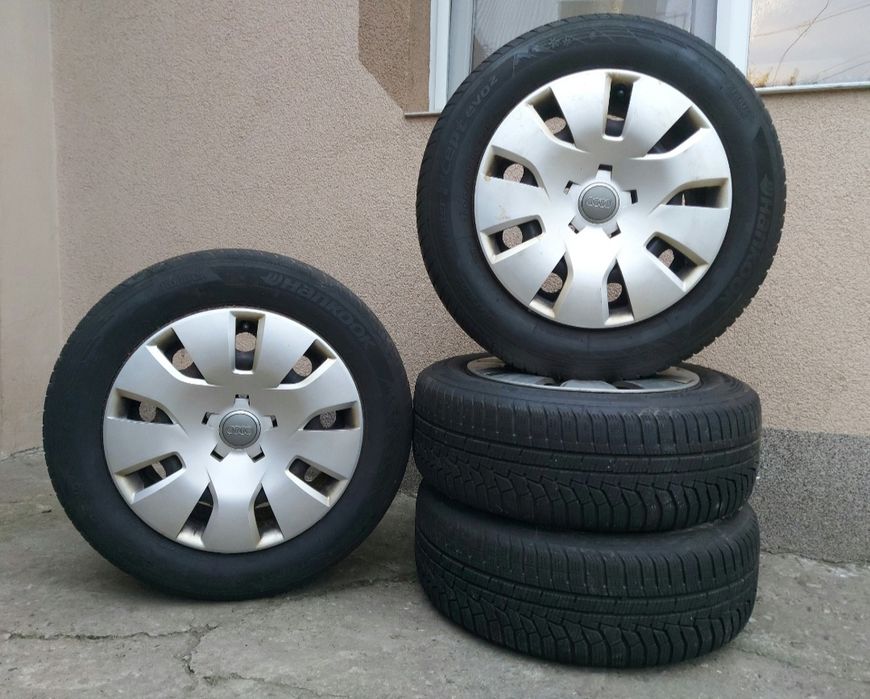 Jante iarnă Audi cu capace originale 205 60 16