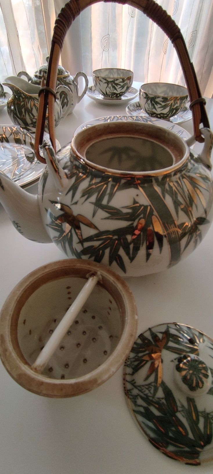 Японски сервиз за чай от костен порцелан