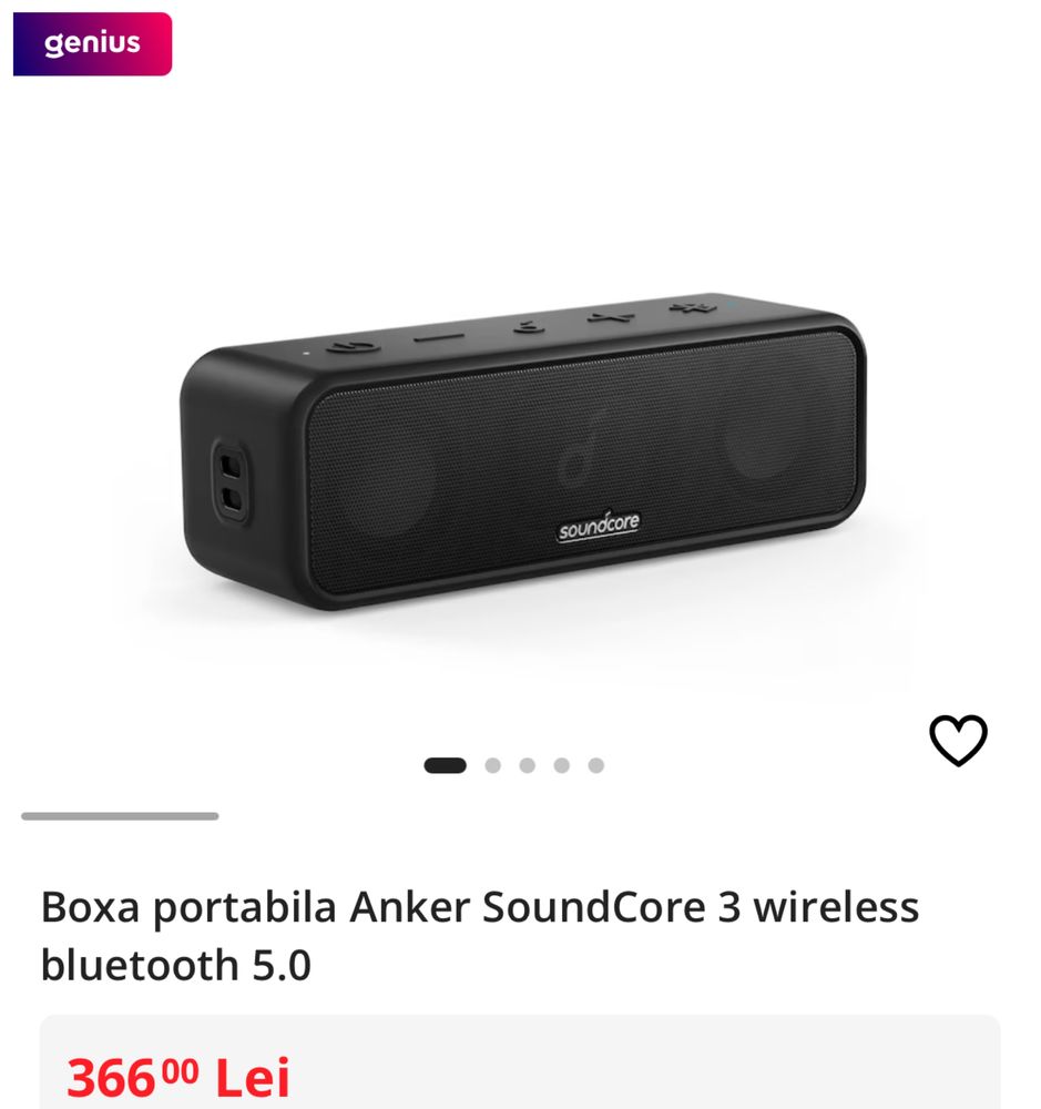 Boxa portabila Anker SoundCore 3 wireless bluetooth 5.0
