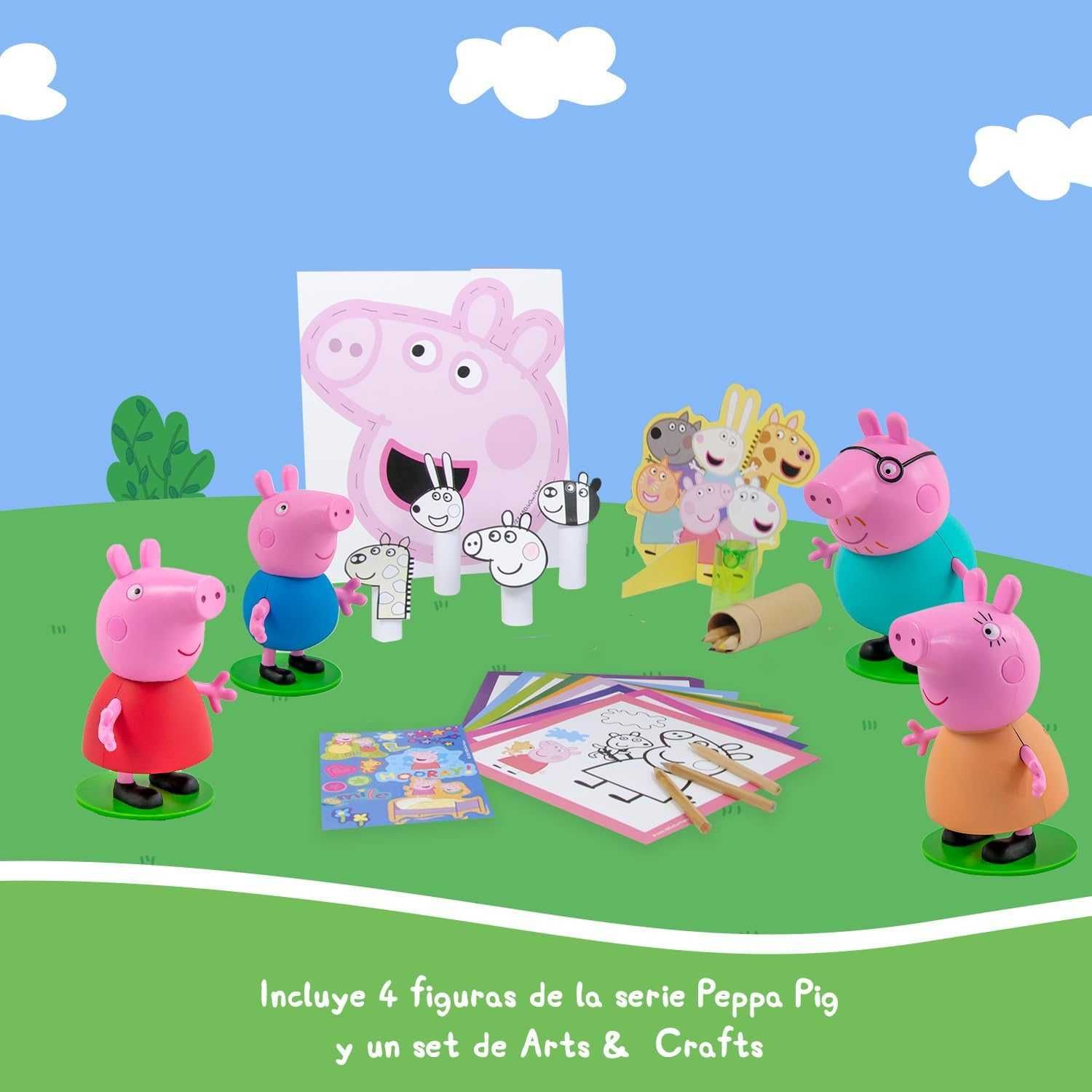 4 играчки фигурки на прасенцето Пепа + Изкуство и занаяти