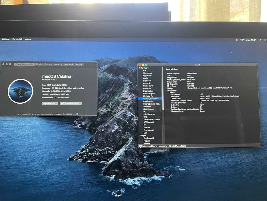 Apple iMac 21.5″ A1418 (Late 2013) – i5-4570R, 8GB RAM, macOS Catalina