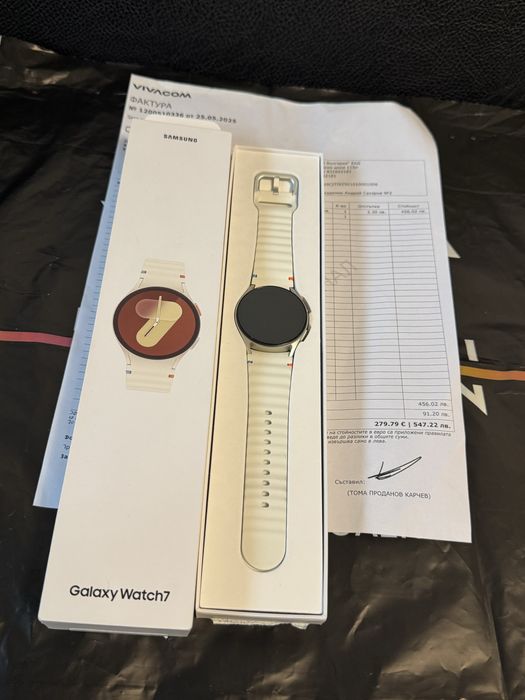 КАТО НОВ 40mm Samsung watch 7 BT Vivacom Гаранция 2026 Cream