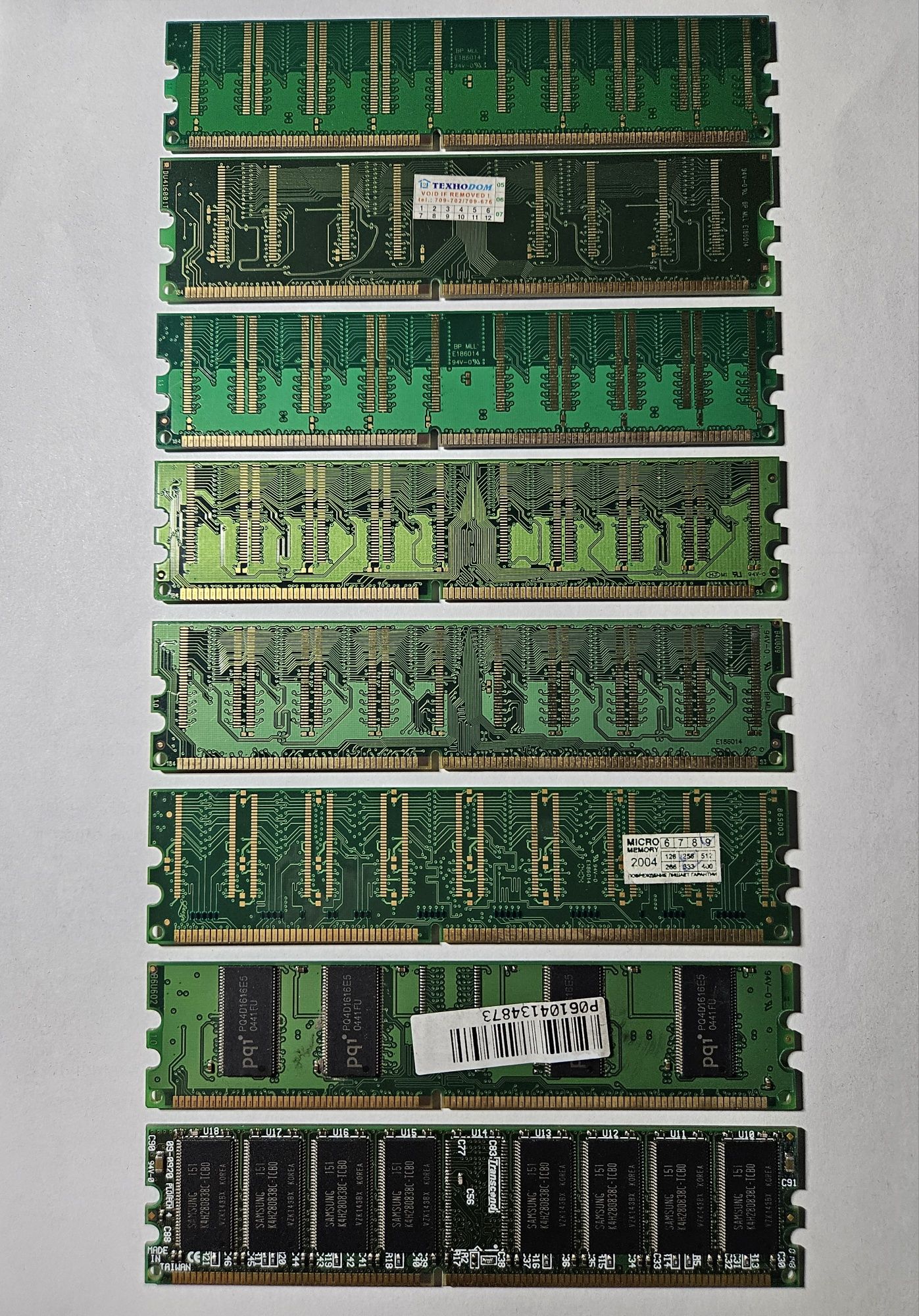 ОЗУ DDR1 256 mb DDR400-333 для ПК восемь штук