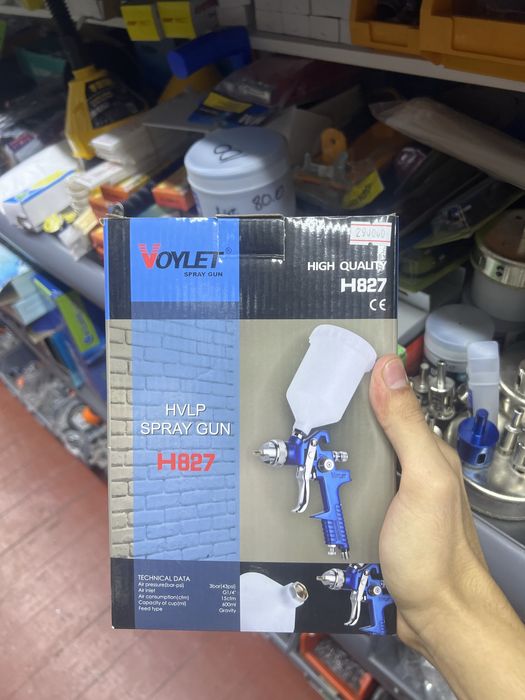 Краскопульт пневматический VOYLET H-827 1.4 мм, 1.7 мм, 2 мм.