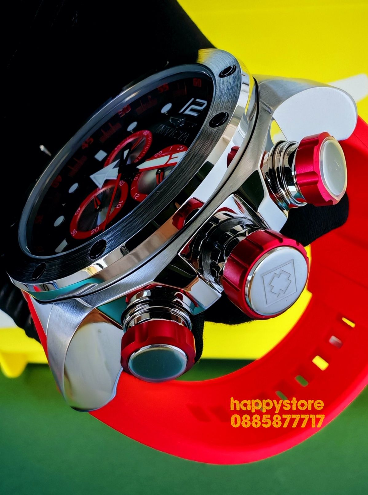 INVICTA Sea Hunter Red 54 mm, Инвикта нов ръчен часовник