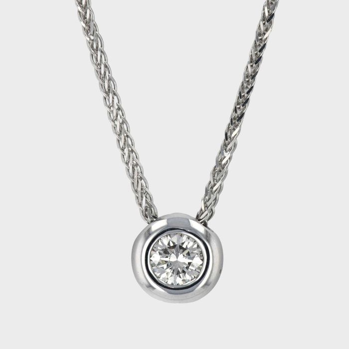 Pandantiv din aur alb cu briliant cod 9369