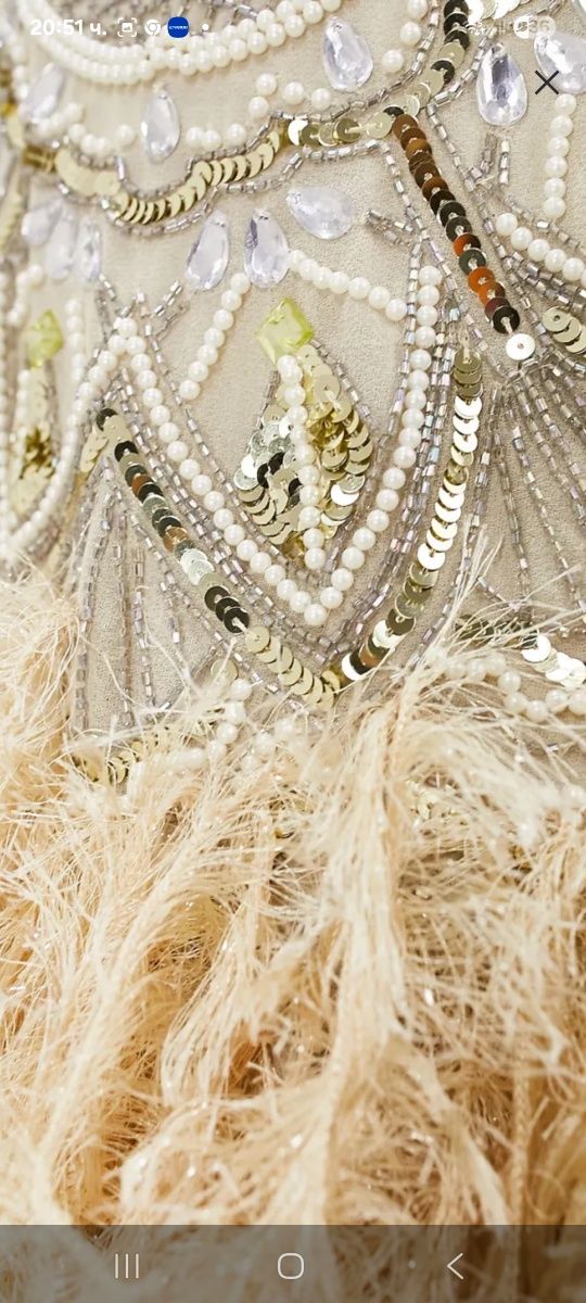 Рокля Асос Asos Edition crystal