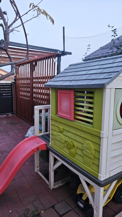 Căsuța Smoby copii cu tobogan