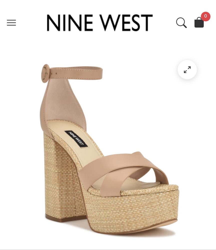 Сандали на висок ток Nine West в рязмер 37.5