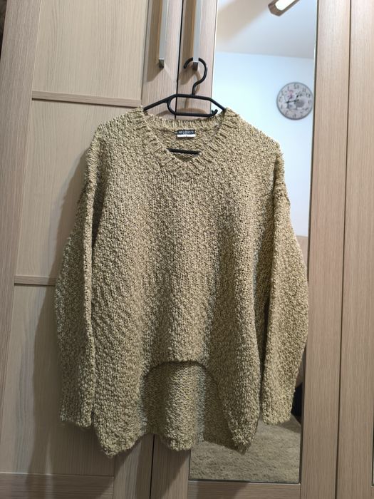 Pulover din jerseu cu fibre strălucitoare